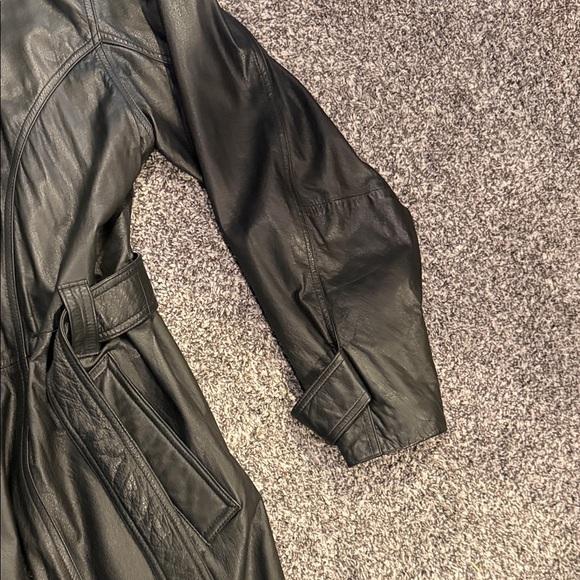 Wilsons Leather Men's Black Trench Coat 3M Thinsulate - Medium - Picture 6 of 16